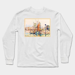 Sailing Boats at La Rochelle, France #2, 1911 Paul Signac Long Sleeve T-Shirt